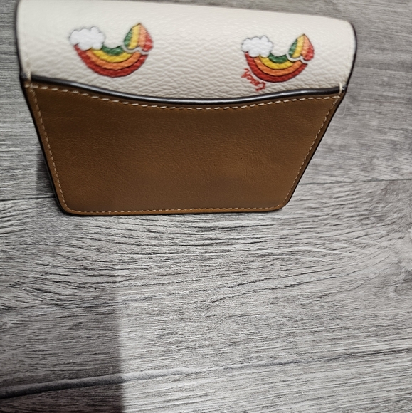 Coach Pride Bags Mini Wallet On A Chain With Rainbow Print 🌈 New - Picture 5 of 14